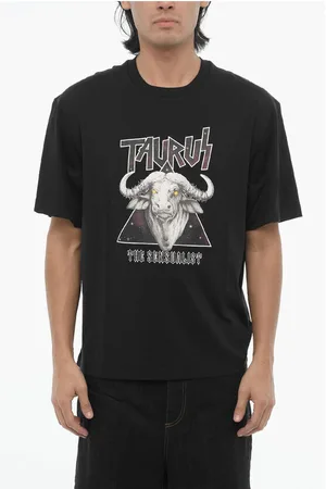 Neil Barrett Slim Fit Printed ROCK BAND ZODIAC TAURUS Crew-neck T-shirt