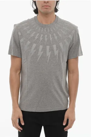 Neil Barrett Slim Fit FAIRISLE THUNDERBOLT T-Shirt