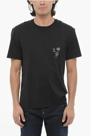 Neil Barrett Cotton FOR YOU Crew-Neck T-hirt with Contrast Print
