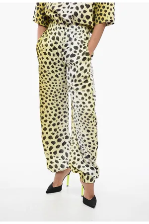 The Attico Satin Animalier Pants with Drawstring
