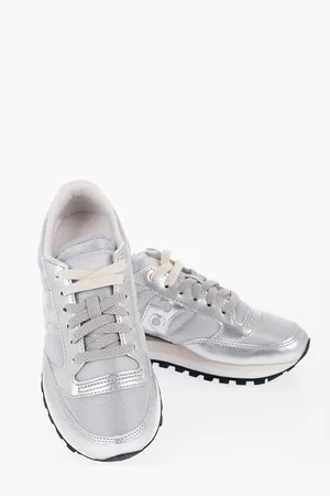 Saucony Metallic Leather JAZZ TRIPLE Low Top Sneakers with Nylon Ins