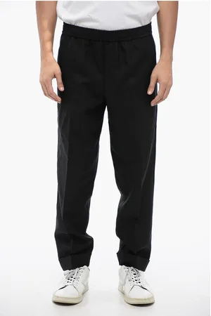 Neil Barrett Linen Blend REM Pants with Elastic Waistband