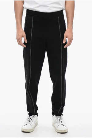 Neil Barrett Viscose Blend Tapered Fit Sweatpants with Tape Detail