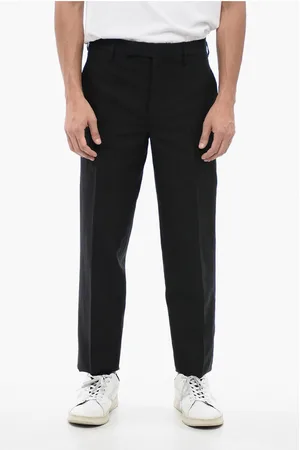 Neil Barrett Linen Blend Slim Fit Pants with Belt Loops