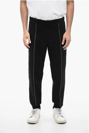 Neil Barrett Viscose Blend Tapered Fit Sweatpants with Tape Detail