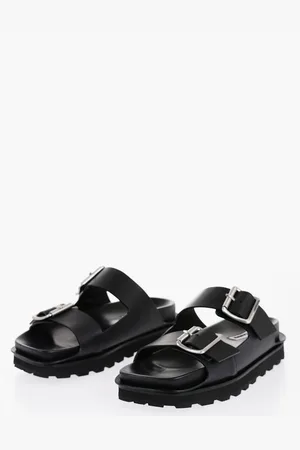 Jil Sander Leather Sandals with Double Buckle
