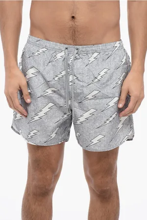 Neil Barrett ALL-OVER RAIN BOLTS SWIM SHORTS