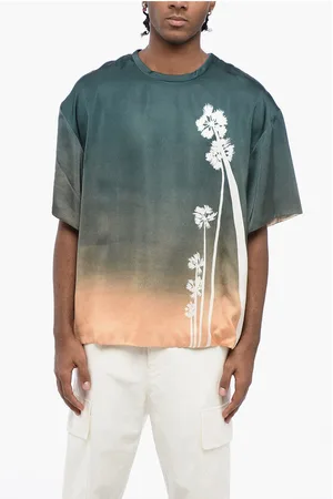 Jil Sander Printed Satin PALM Short-sleeved Top