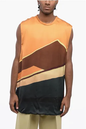 Jil Sander Printed Viscose GAS STATION Tank Top
