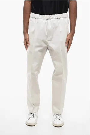 Jil Sander 4-Pocketed Twill Cotton Pants with Elastic Waistband