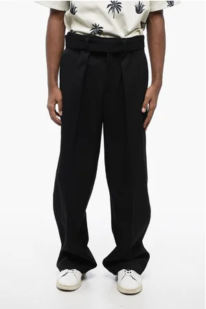 Jil Sander Single-pleated Wool Pants with Belt