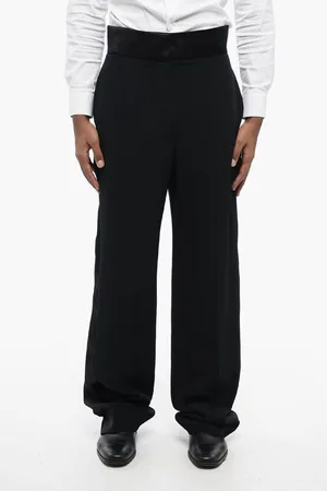 Alexander McQueen 4-Pocketed Straight Fit Pants with Satin Details