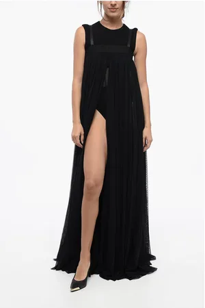 Dolce & Gabbana Chiffon Extralong Top with Front Split