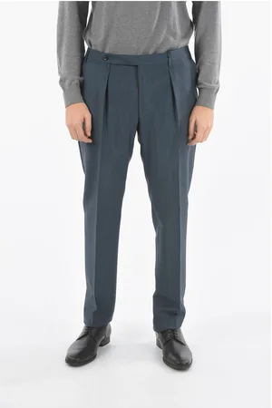 corneliani Unlined Trousers with Hook and Pinces