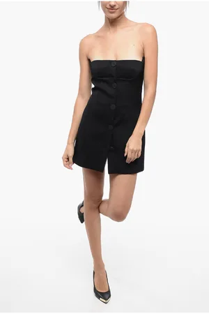 The Attico Front Buttoned Wool Blend Sheath Dress