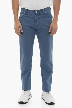 corneliani ID Ton-sur-ton Embroidered Denims