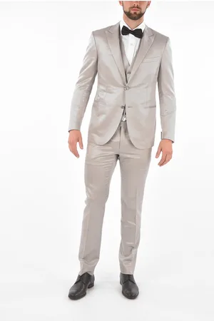 corneliani Center vent peak lapel CERIM.ACADEMY 3 piece waistcoat suit