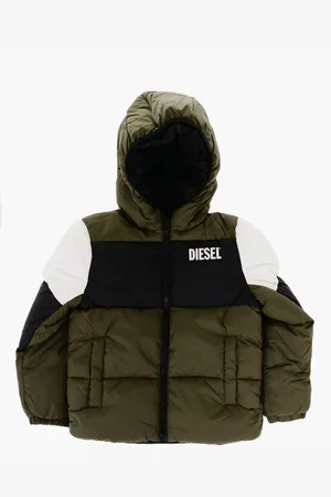 Diesel Color Block Padded JSELS Jacket with Printed Logo