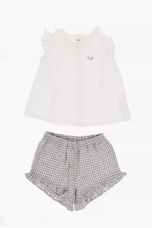 Il gufo Linen Shorts and Dress Set