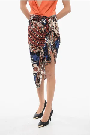 Balmain Aztec Print Skirt With Slit