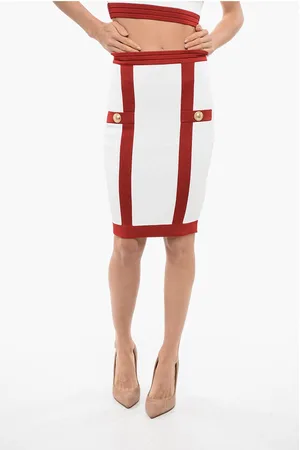Balmain Knitted Longuette with Logoed Buttons