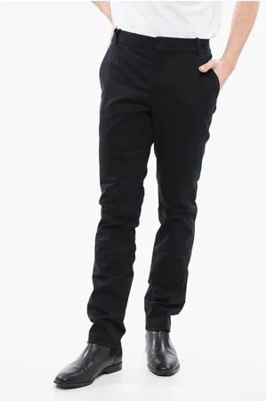Balmain Stretch Cotton Chinos Pants with Hidden Closure