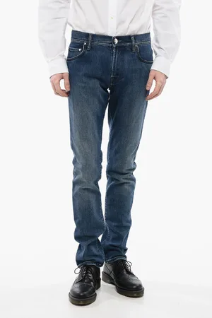 corneliani ID LUXURY DENIM Dark-washed Denims with Contrasting Embroide