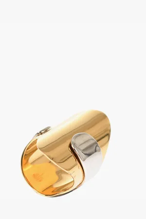 Jil Sander Two Tone Brass Ring with Asymmetric Design