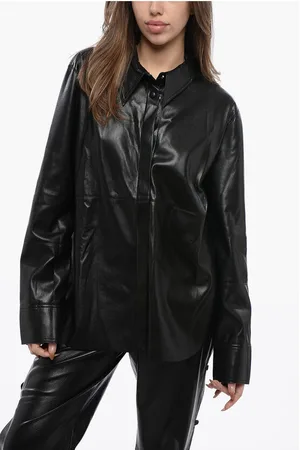 Nanushka Solid Color Faux Leather NAUM Shirt