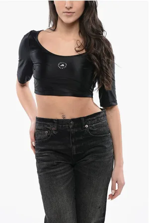 adidas STELLA MCCARTNEY Cropped Top with Contrast Logo