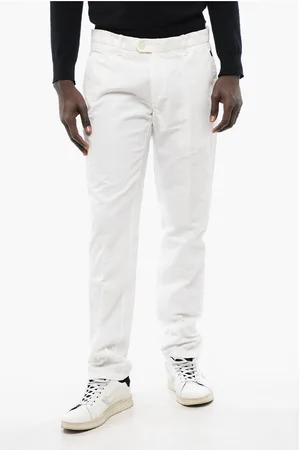 corneliani ID Solid Color Cotton and Linen Chino Pants