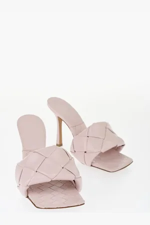 Bottega Veneta Solid Color Braided Leather Sandals 11cm