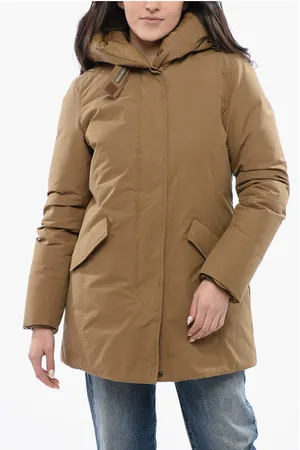 Woolrich ECOPACK Solid Color Down Jacket with Hidden Closure