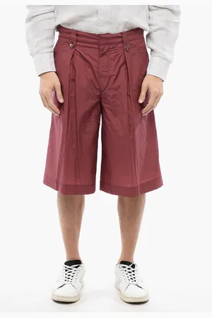 corneliani Blended Cotton Shorts with Hidden Fastening