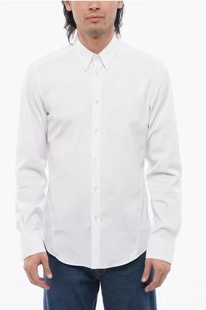 Lanvin Slim Fit Popeline Shirt with Standard Collar