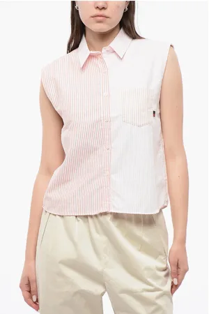 Woolrich Awning Striped Sleeveless Shirt with Breast-pocket
