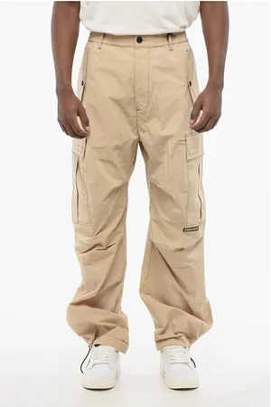 Dsquared2 Stretch Cotton CONTRAST Cargo Pants with Visible Stitchings