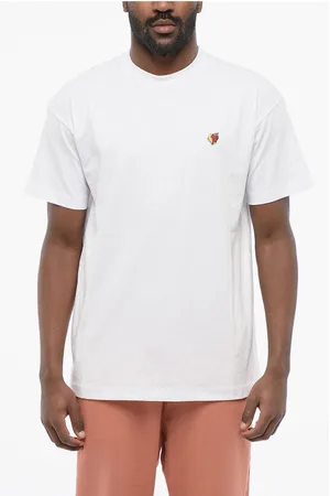 Sky High Farm Solid Color Crew-neck T-shirt With Embroidery