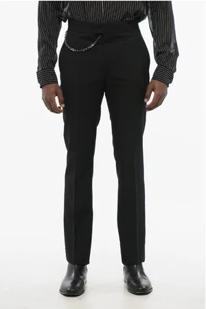 Givenchy 4-Pocketed Virgin Wool Pants with Chain Detail