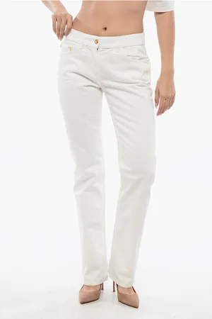 Palm Angels Straight Fit Jeans Embroidered Logo