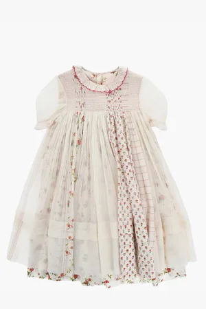 PÉRO Floral Patterned Cotton and Silk Flared Dress