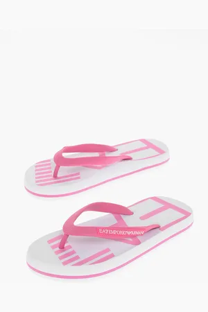 Emporio Armani EA7 EMPORIO Two-Tone Flip Flops with Printed Logo