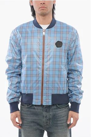Viktor & Rolf Front Zipped Checked Nylon Bomber Jacket