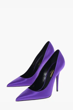Saint Laurent Satin Pumps with Covered Stiletto Heel 10cm