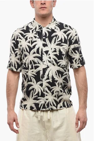 Palm Angels Breast-pocketed PALM ALLOVER Bowling Shirt