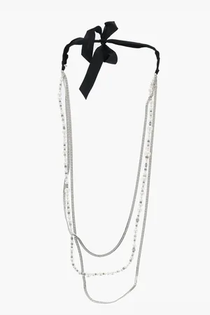 Lanvin Multilayer Long Necklace Embellished with Beads