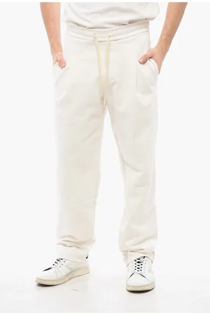 A PAPER KID Single-Pleated Brushed Cotton Pants with Logo Patch on The B