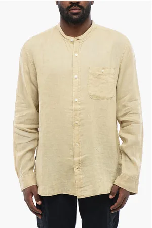 Woolrich Korean Neckline Linen Shirt
