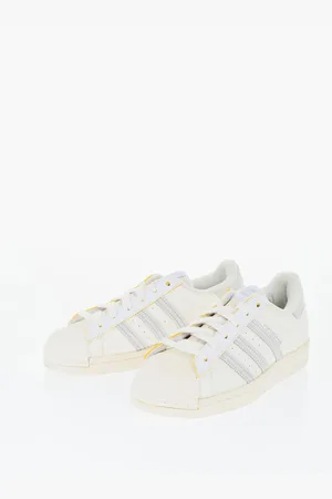 adidas Solid Color SUPERSTAR Faux Leather Low-Top Sneakers