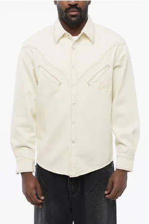 Kenzo Denim WESTERN Shirt with Embroidered Logo